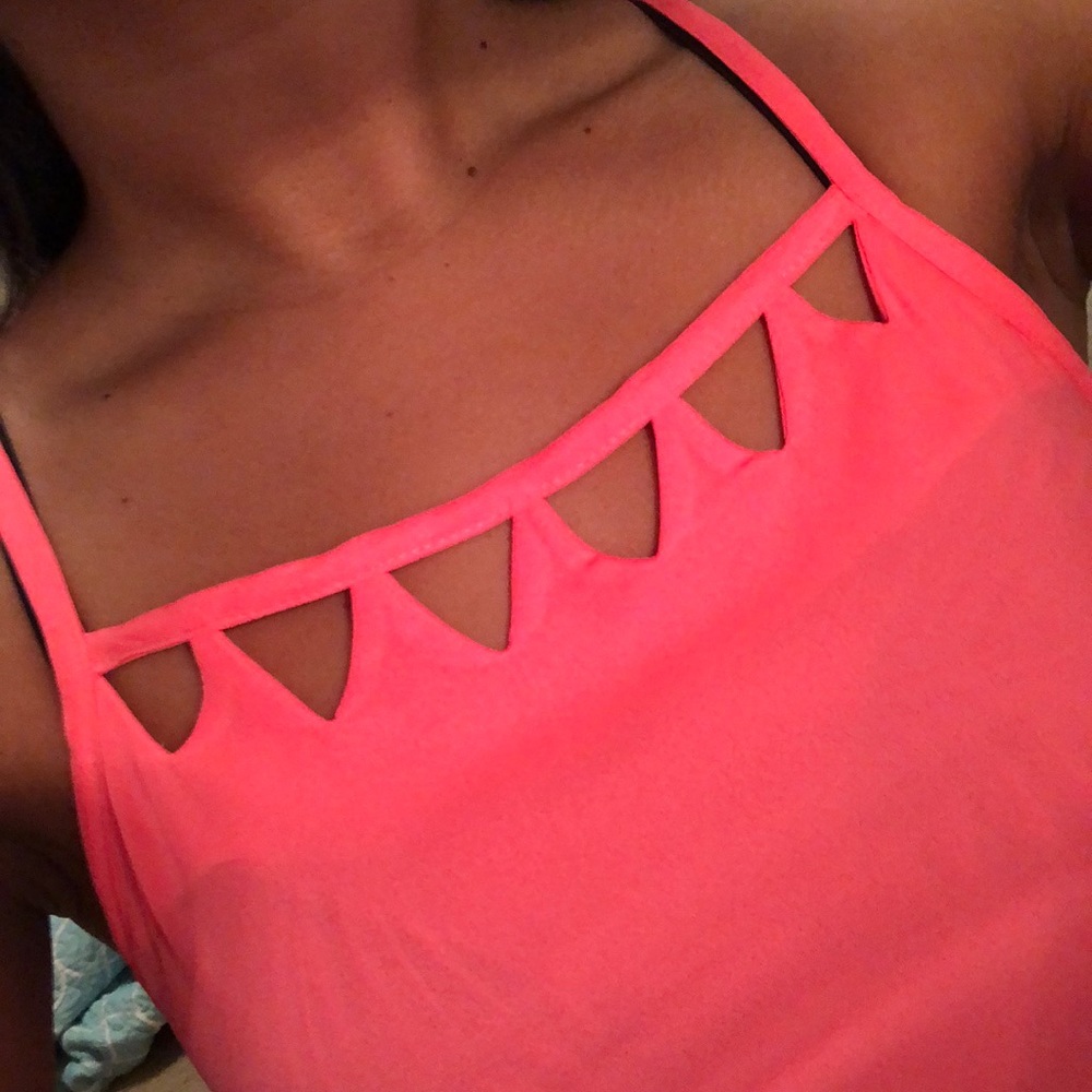 Small neon pink tank